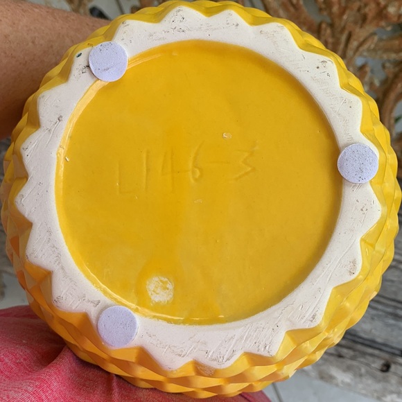 Bright Yellow Ceramic Jar with Lid - Picture 6 of 9